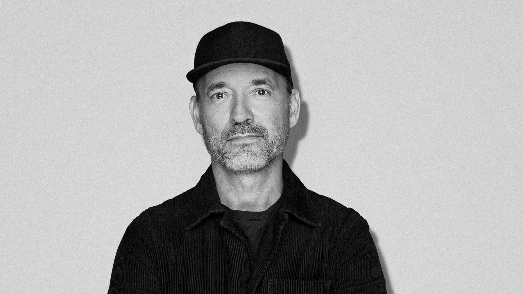 Black-and-white studio portrait of Henrik Gustafsson, Art Director at Stendahls.