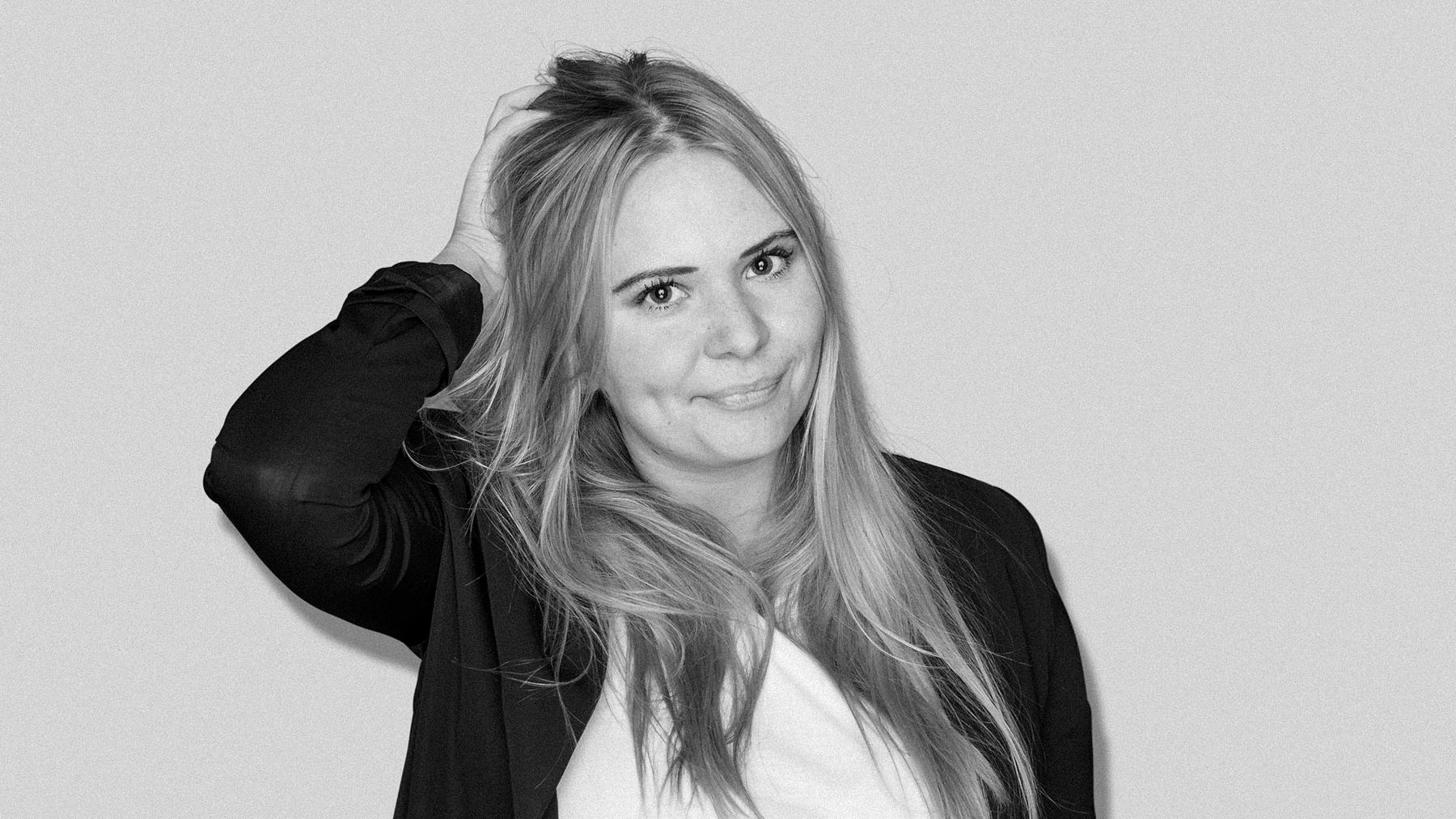 Black-and-white studio portrait of Karin Rödlix, Agency Director at Stendahls.